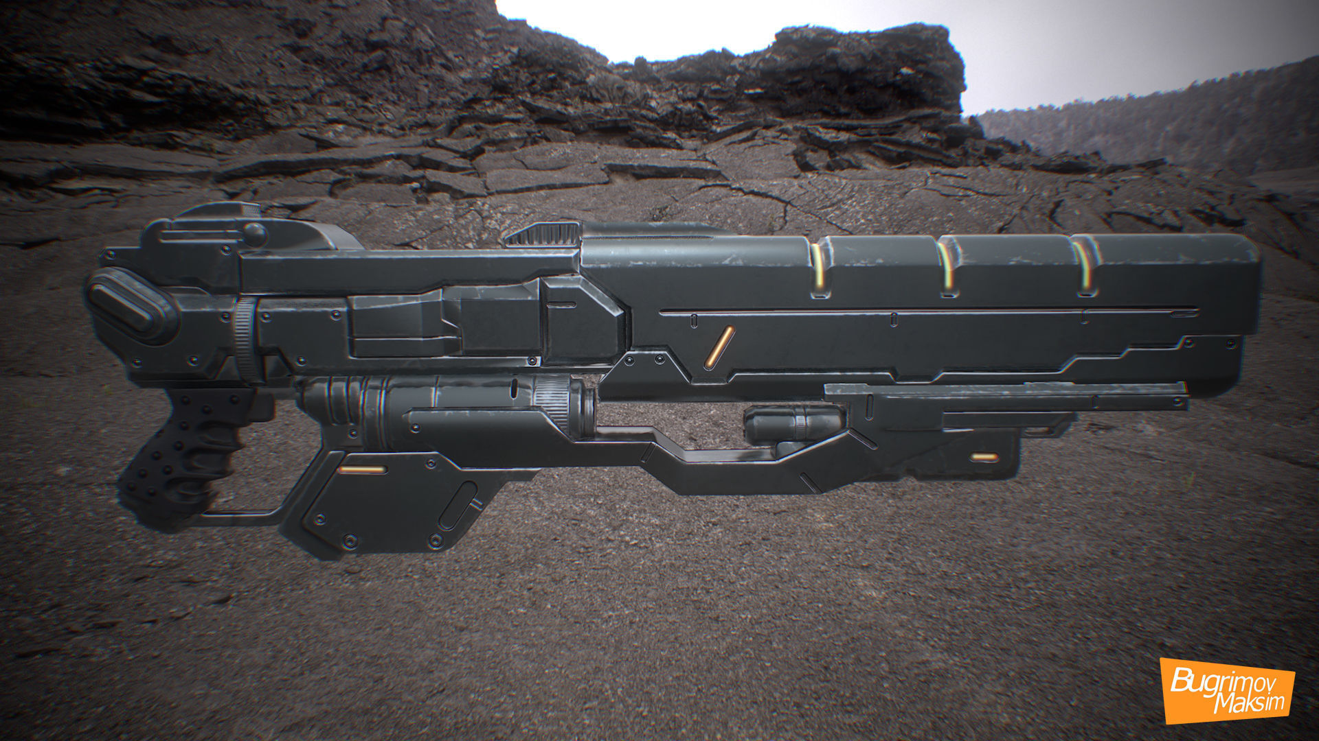 PBR Customized Alien Soldier Low-poly 3D model_16