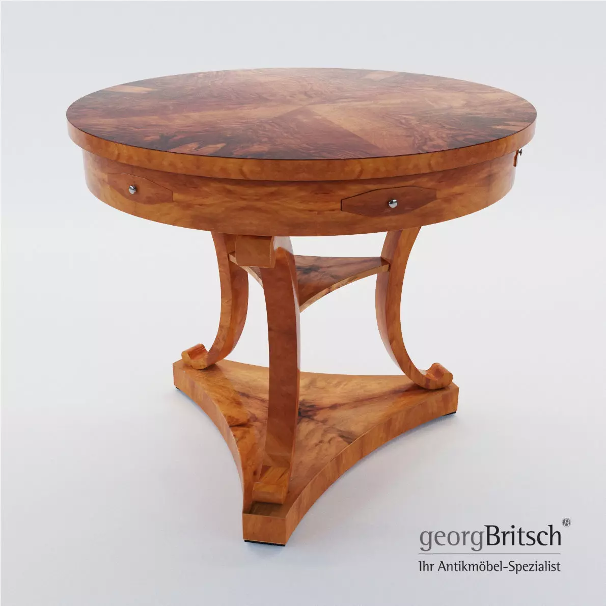 Biedermeier gambling table - Germany - 19th ctr - Georg Britsch 3D model