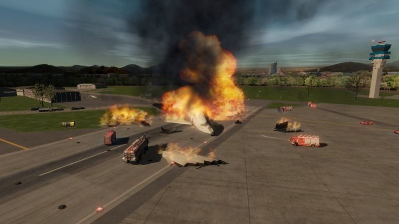 Crashes airplanes and helicopters Low-poly 3D model_5