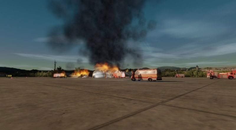 Crashes airplanes and helicopters Low-poly 3D model_7