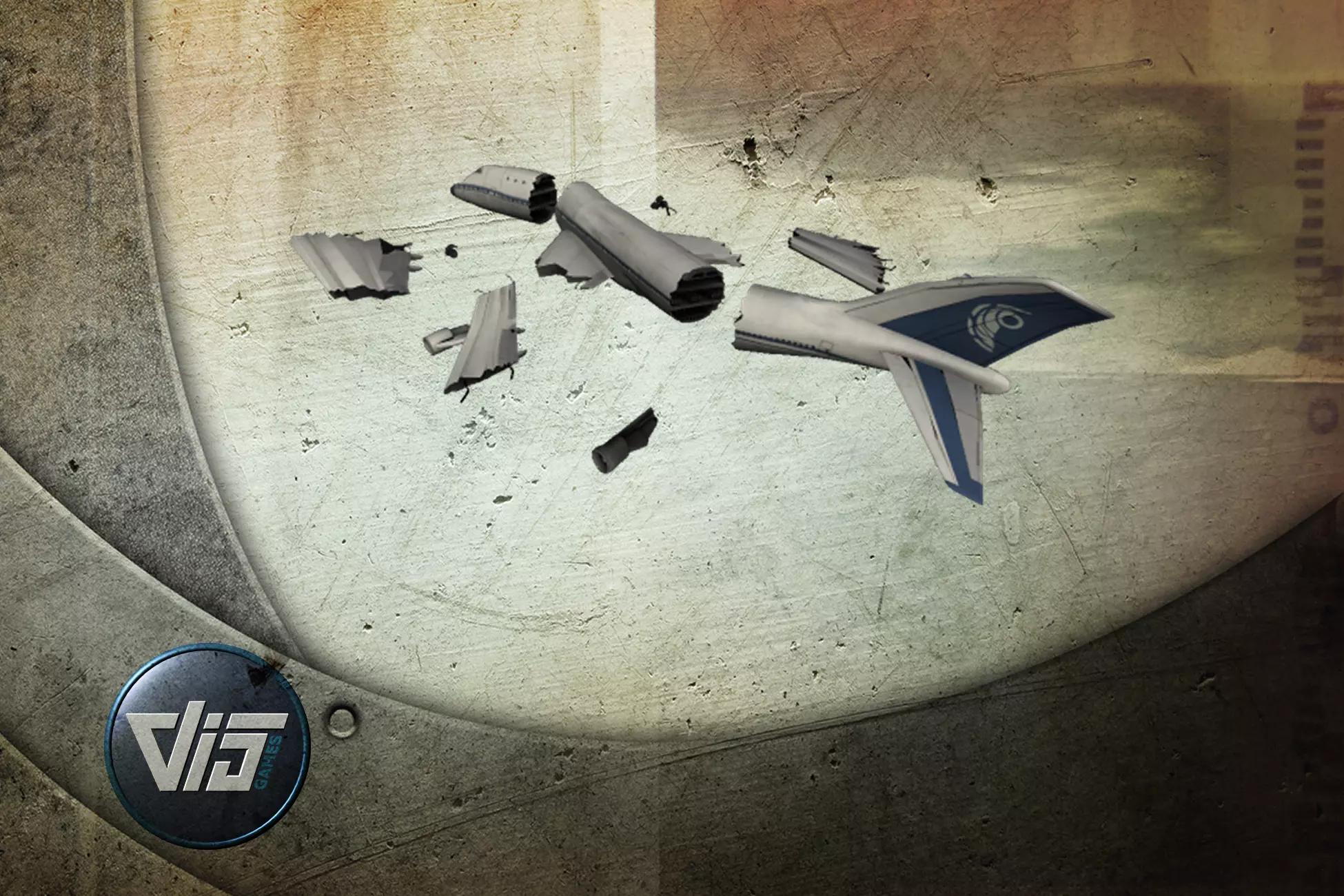 Crashes airplanes and helicopters Low-poly 3D model_0