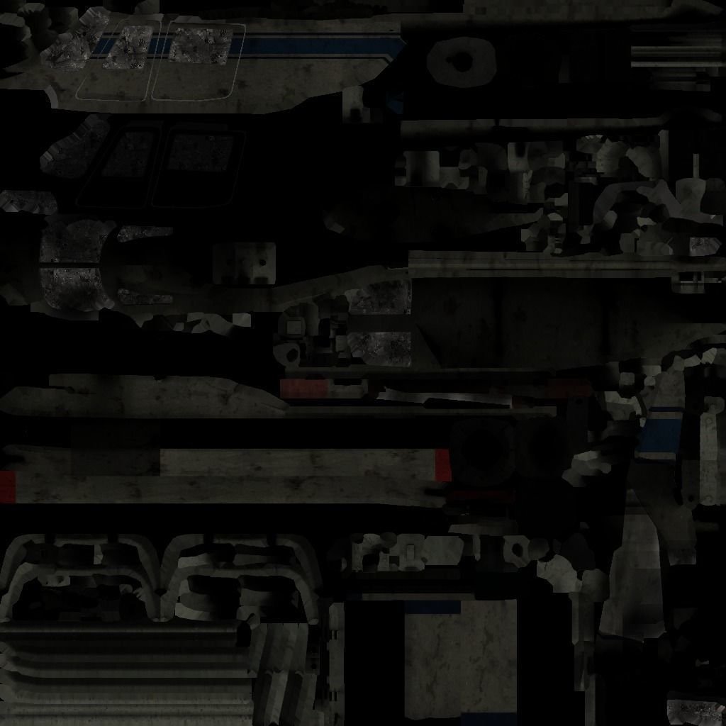 Crashes airplanes and helicopters Low-poly 3D model_13