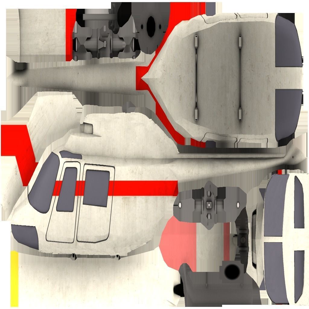 Mobile airliners Low-poly 3D model_11