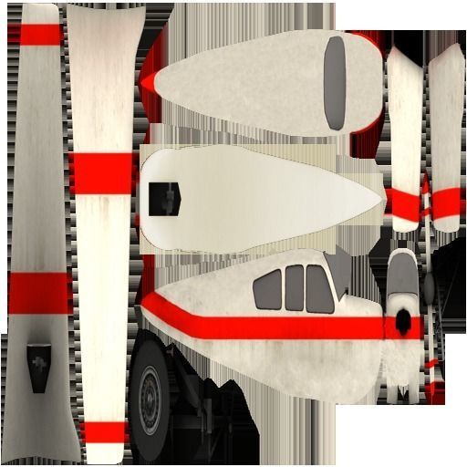 Mobile airliners Low-poly 3D model_8