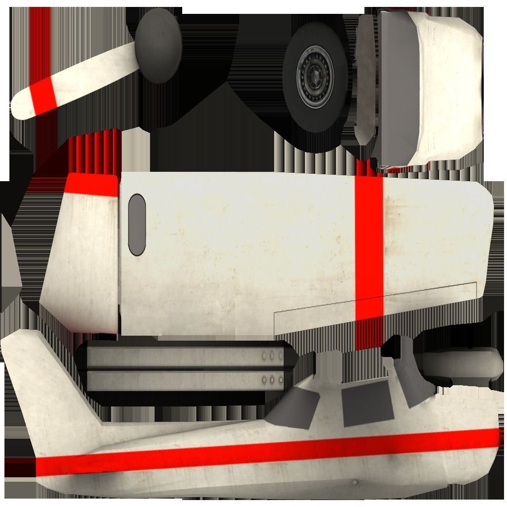 Mobile airliners Low-poly 3D model_10