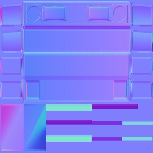 Mobile airport vehicles Low-poly 3D model_10