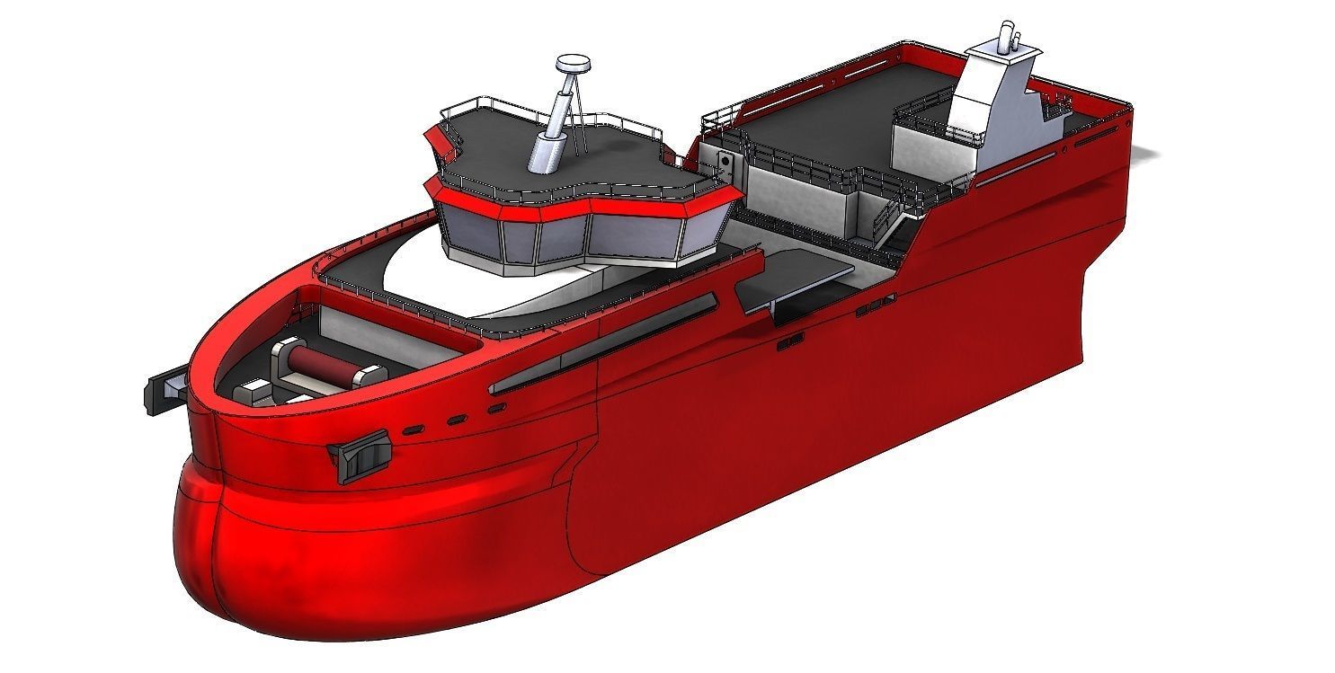 Live Fish Carrier Vessel Ship 3D model 3D model_4