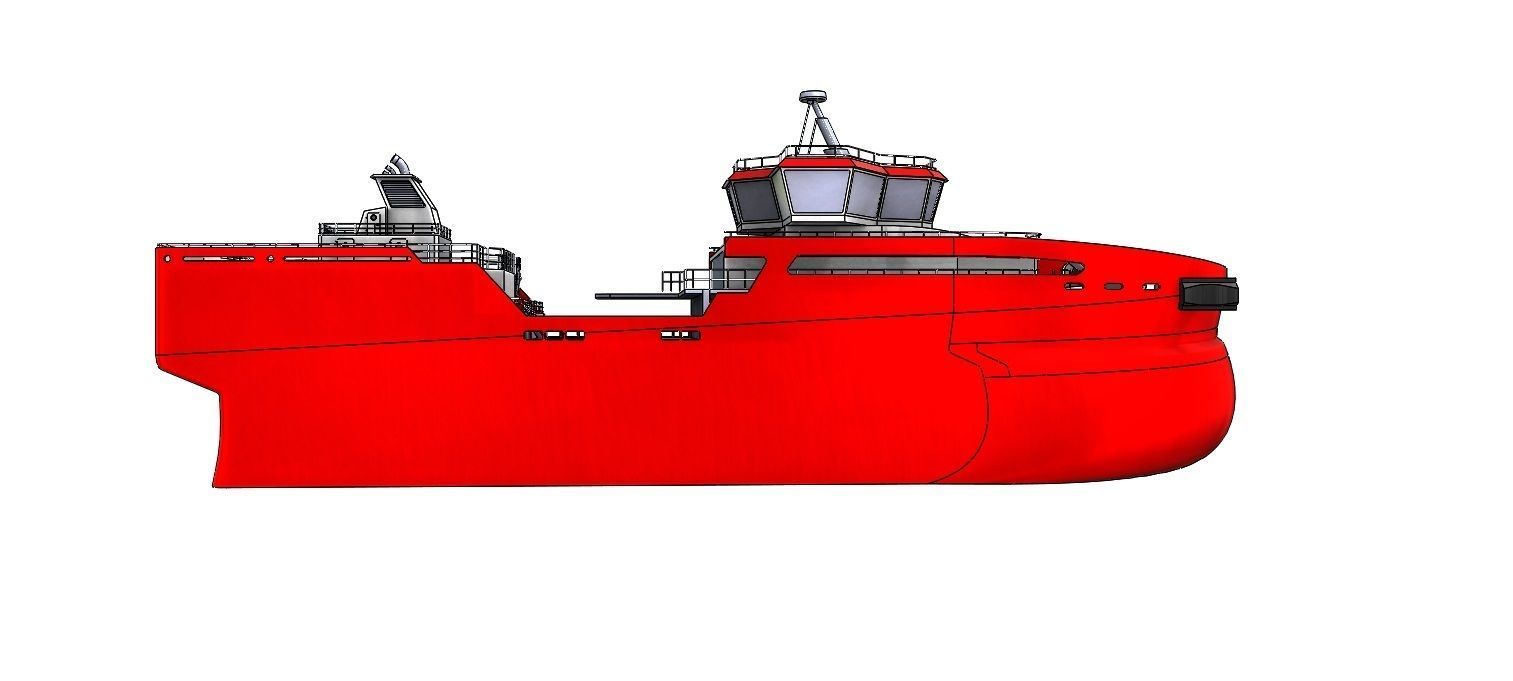 Live Fish Carrier Vessel Ship 3D model 3D model_3