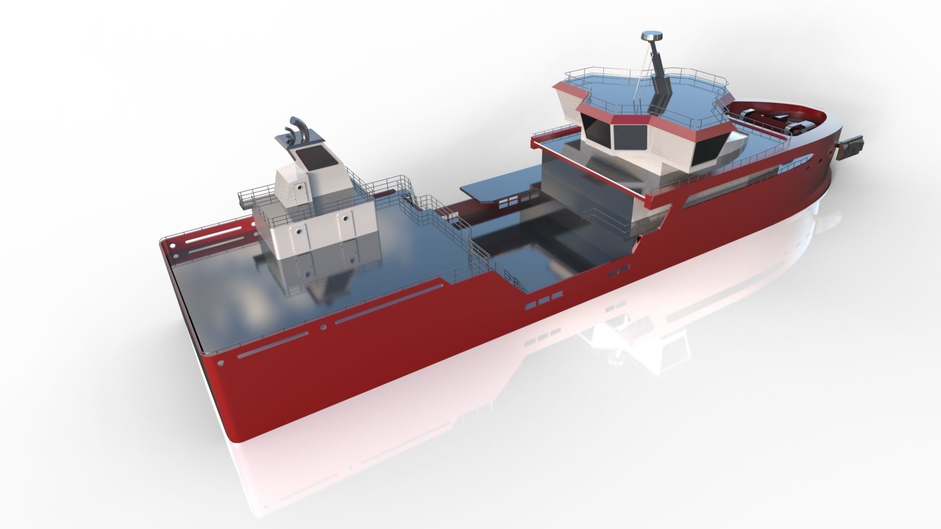 Live Fish Carrier Vessel Ship 3D model 3D model_7