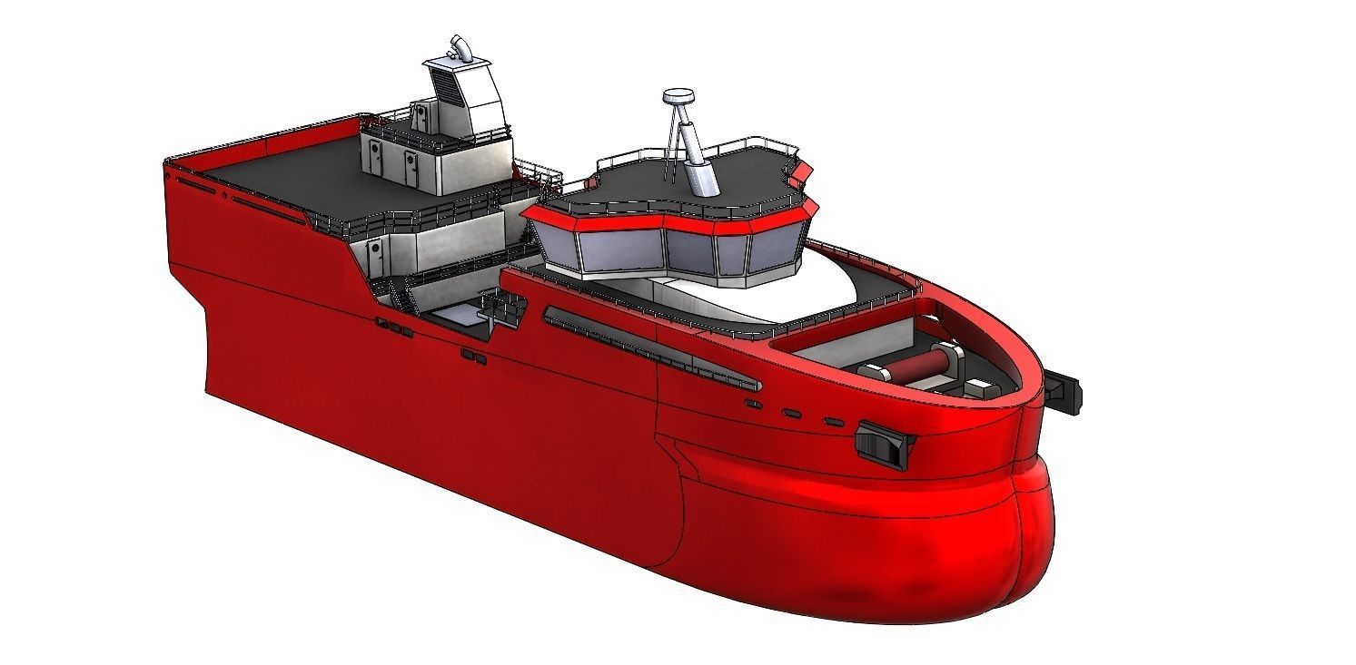 Live Fish Carrier Vessel Ship 3D model 3D model_2