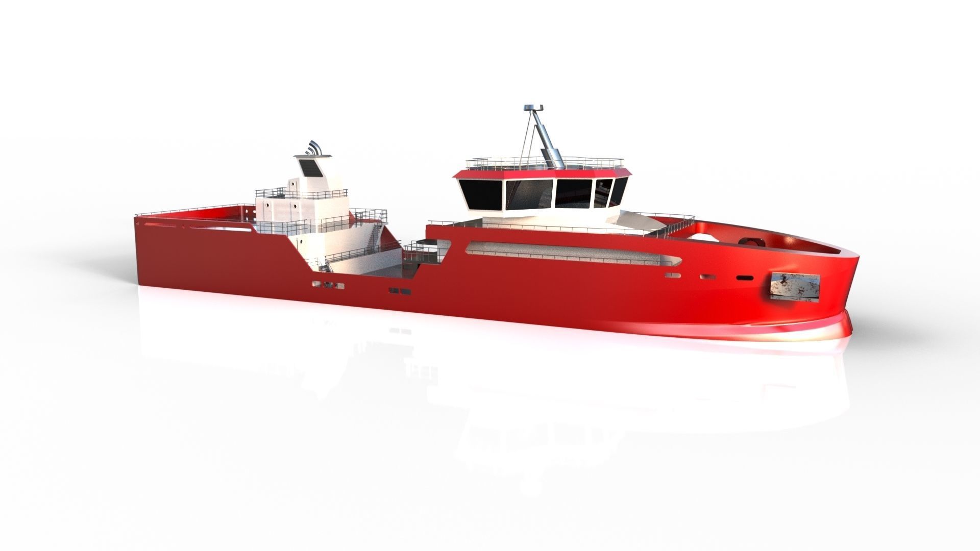 Live Fish Carrier Vessel Ship 3D model 3D model_1