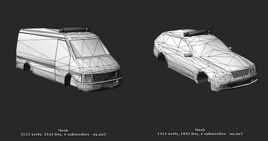 Mobile firefighting vehicles Low-poly 3D model_1
