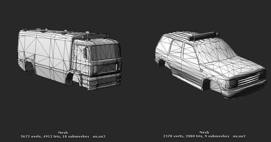 Mobile firefighting vehicles Low-poly 3D model_3