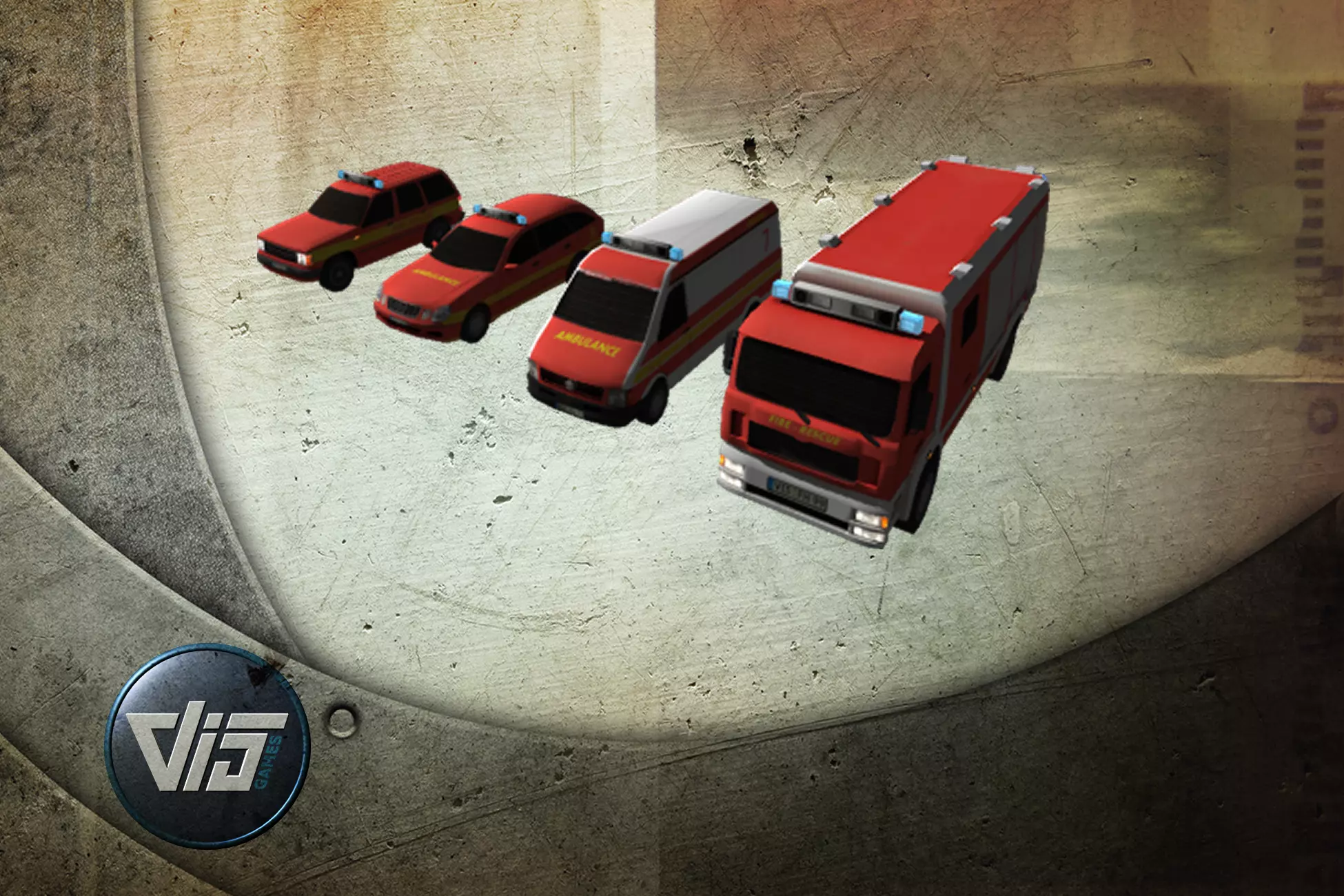 Mobile firefighting vehicles Low-poly 3D model_0