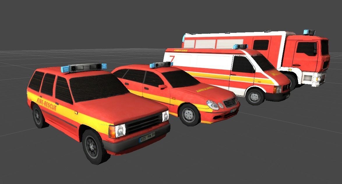 Mobile firefighting vehicles Low-poly 3D model_6