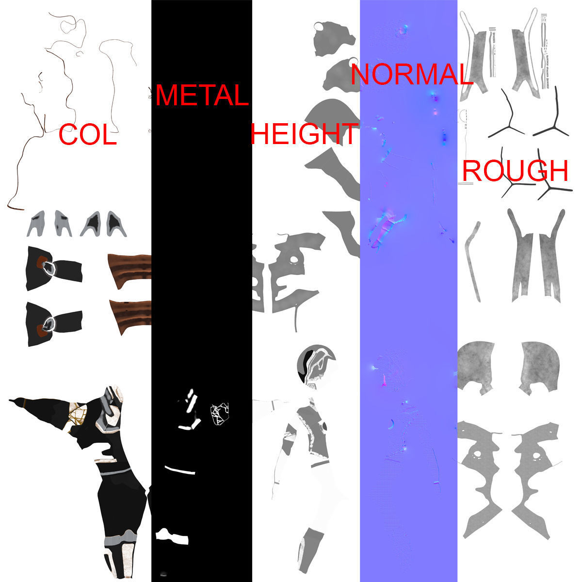 Scifi Character PBR 3D model_4