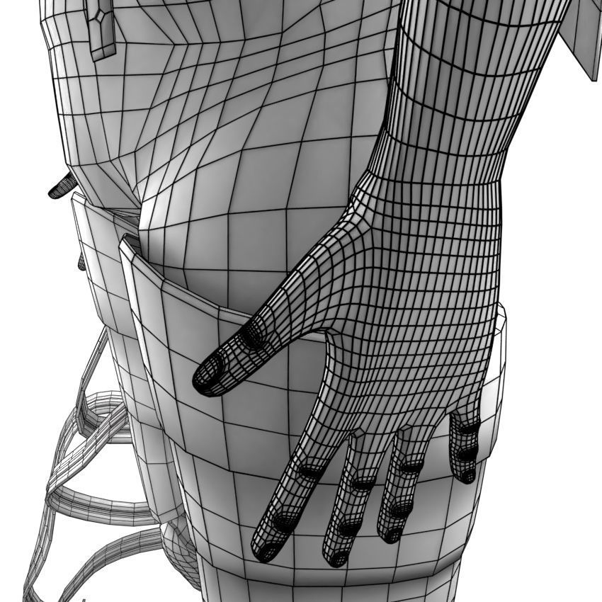 Scifi Character PBR 3D model_34