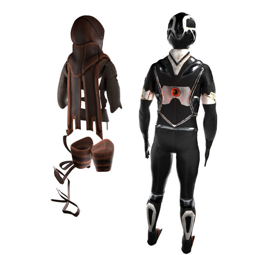 Scifi Character PBR 3D model_3