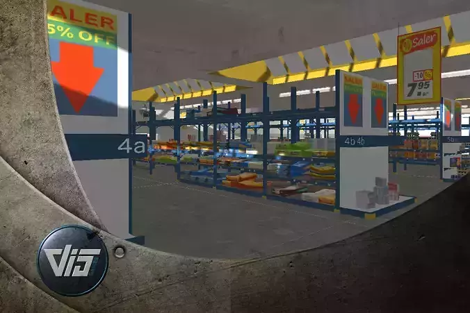 Supermarket roof of building