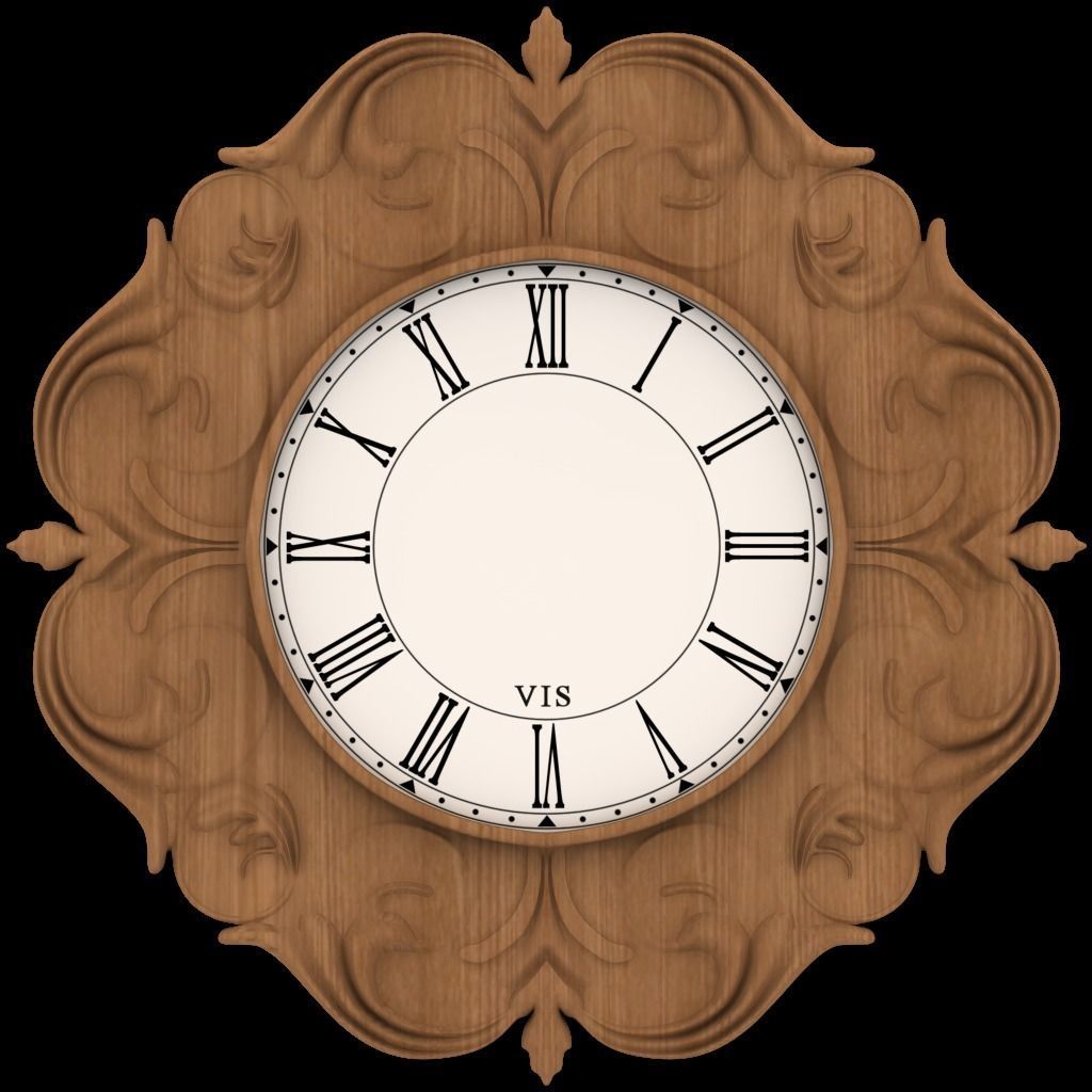 Clocks collection wall clock with roman numerals Low-poly 3D model_43