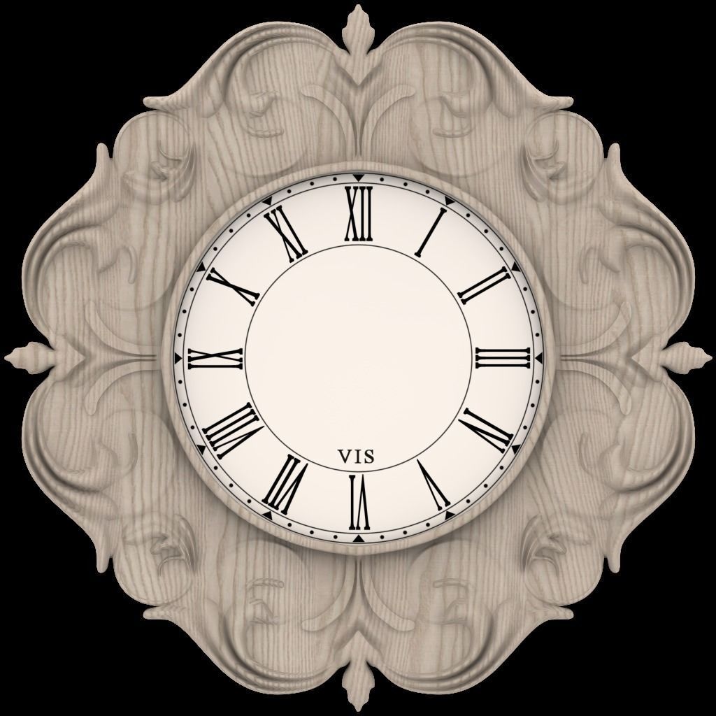 Clocks collection wall clock with roman numerals Low-poly 3D model_44