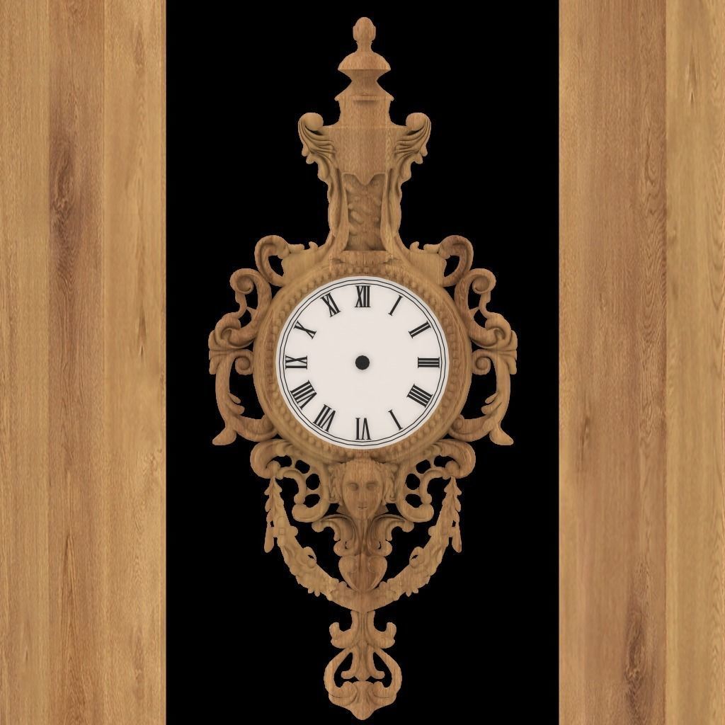 Clocks collection wall clock with roman numerals Low-poly 3D model_32