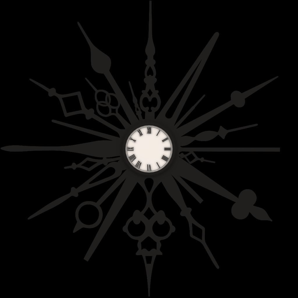 Clocks collection wall clock with roman numerals Low-poly 3D model_37