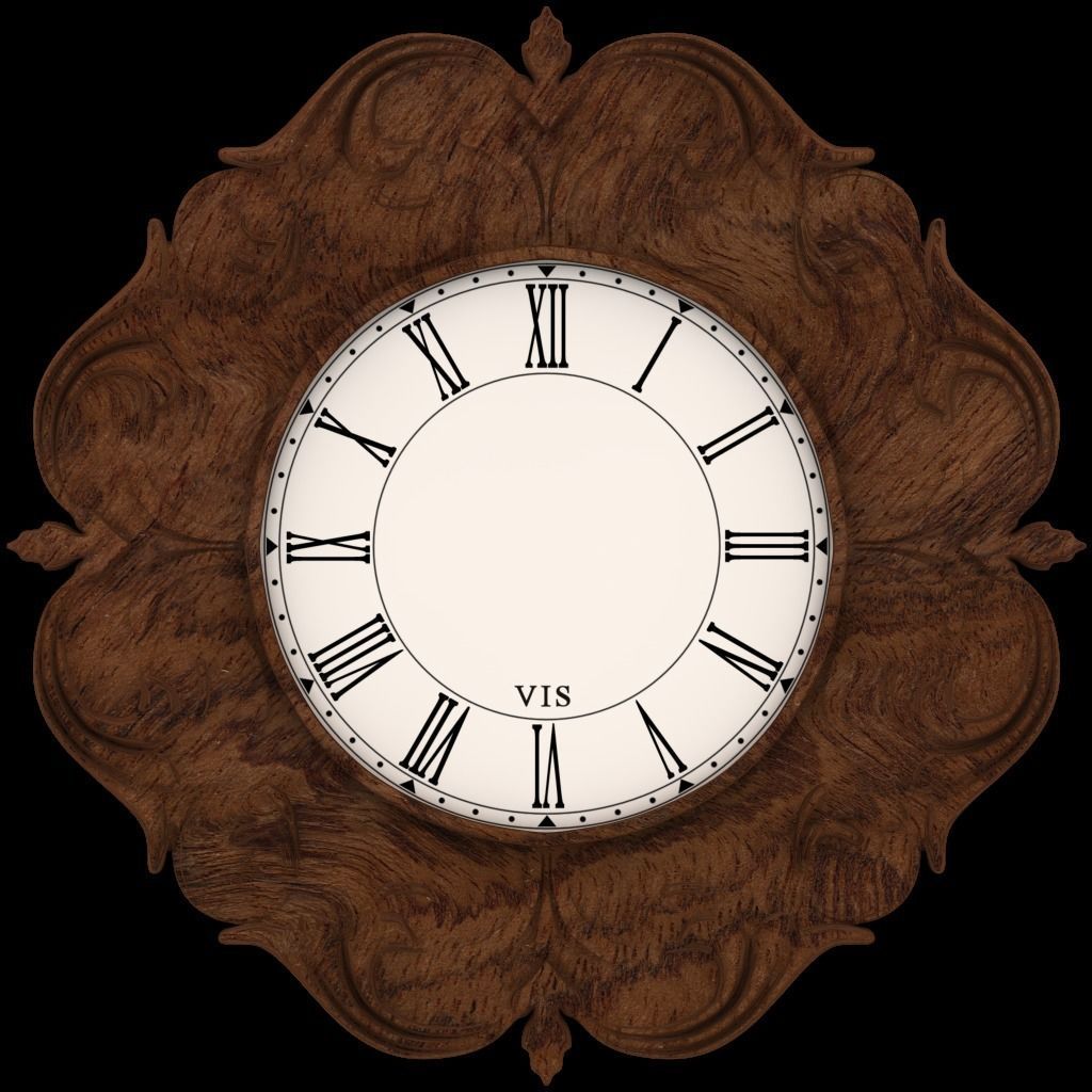 Clocks collection wall clock with roman numerals Low-poly 3D model_45