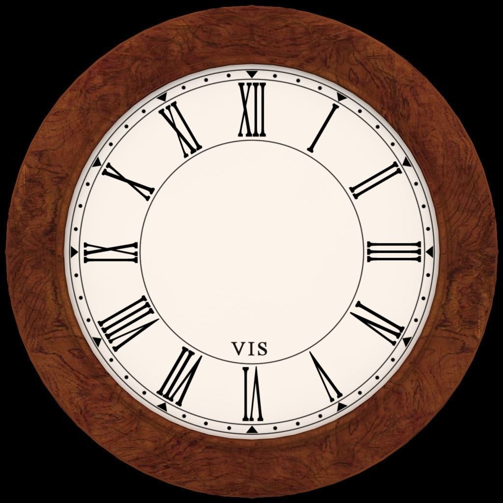 Clocks collection wall clock with roman numerals Low-poly 3D model_35