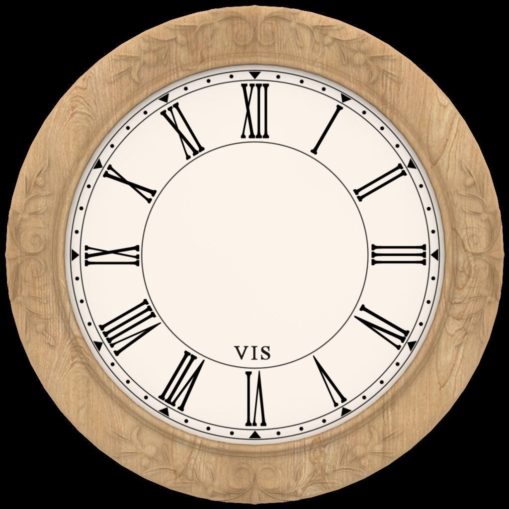 Clocks collection wall clock with roman numerals Low-poly 3D model_38