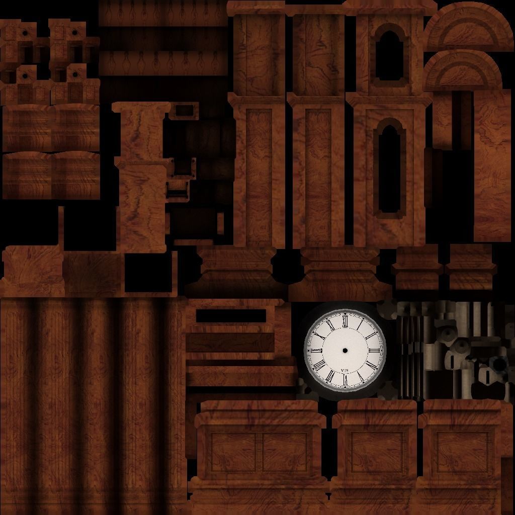 Clocks collection wall clock with roman numerals Low-poly 3D model_24