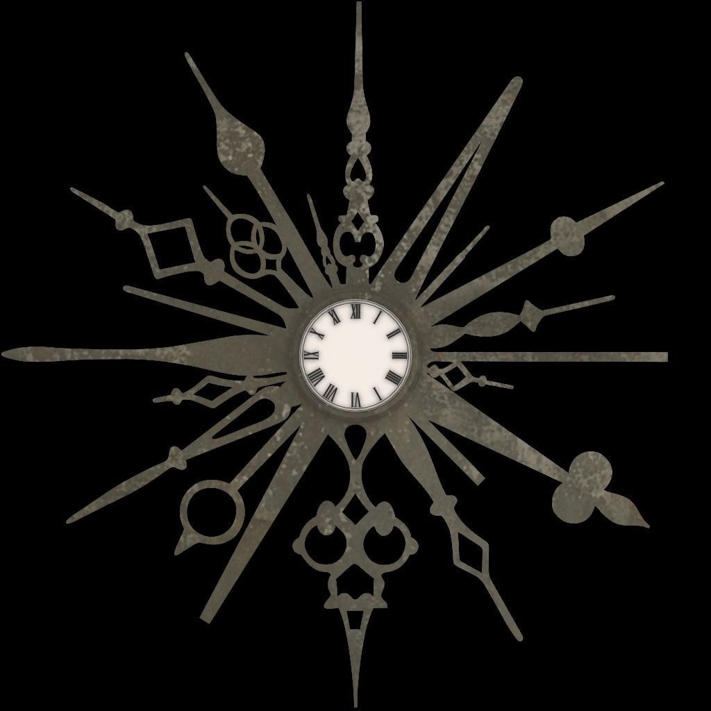 Clocks collection wall clock with roman numerals Low-poly 3D model_36