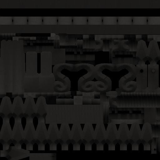 Gardenwall gate Low-poly 3D model_4