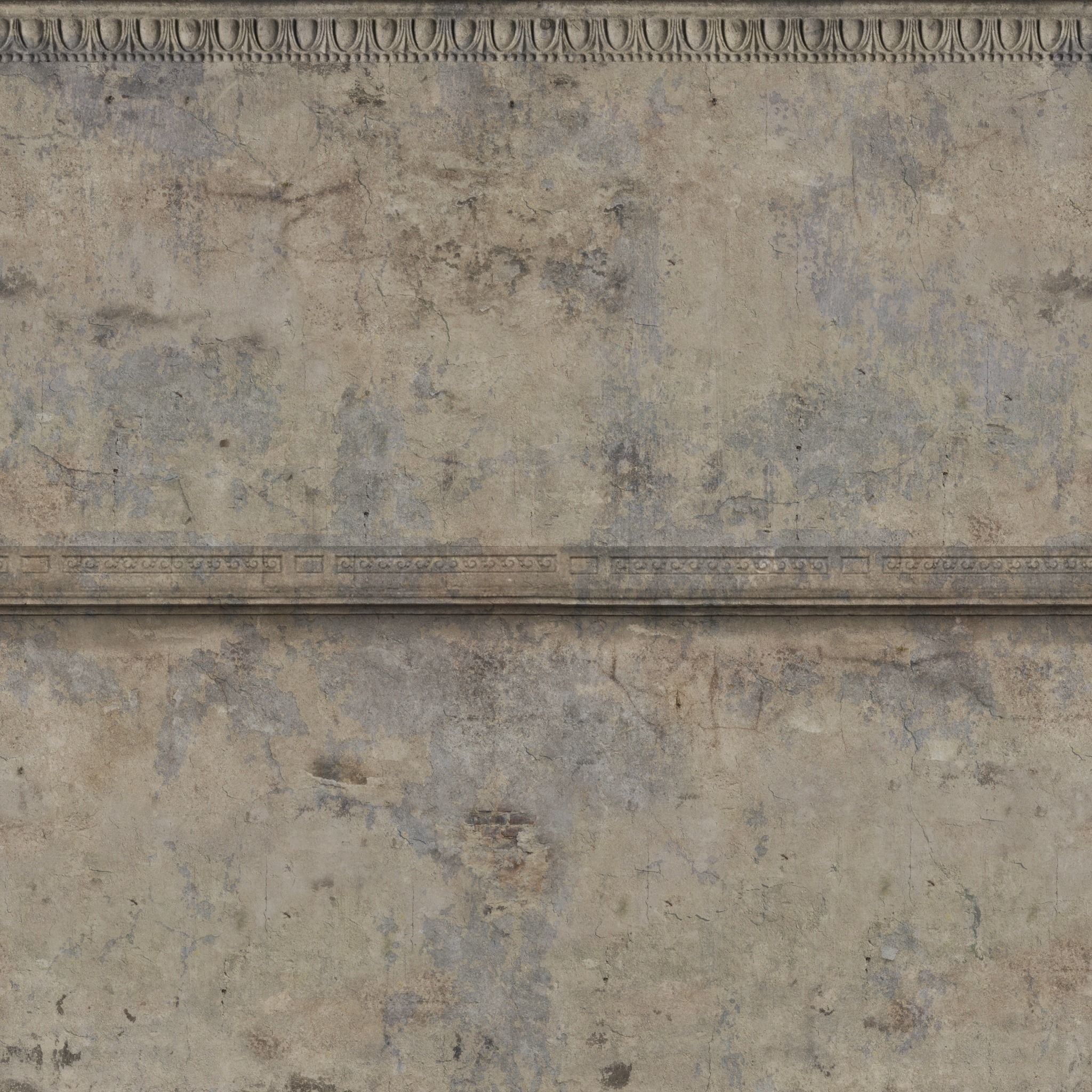 Gardenwall gate Low-poly 3D model_14