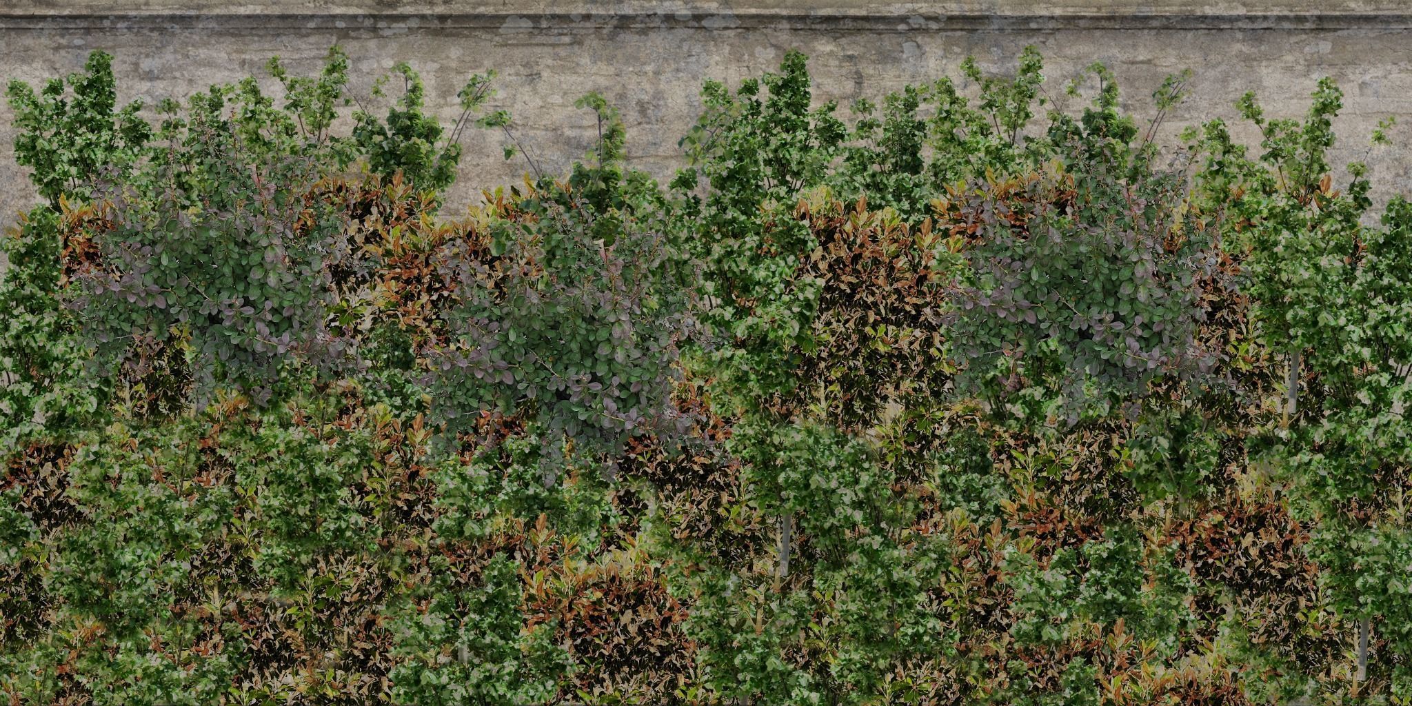 Gardenwall gate Low-poly 3D model_12