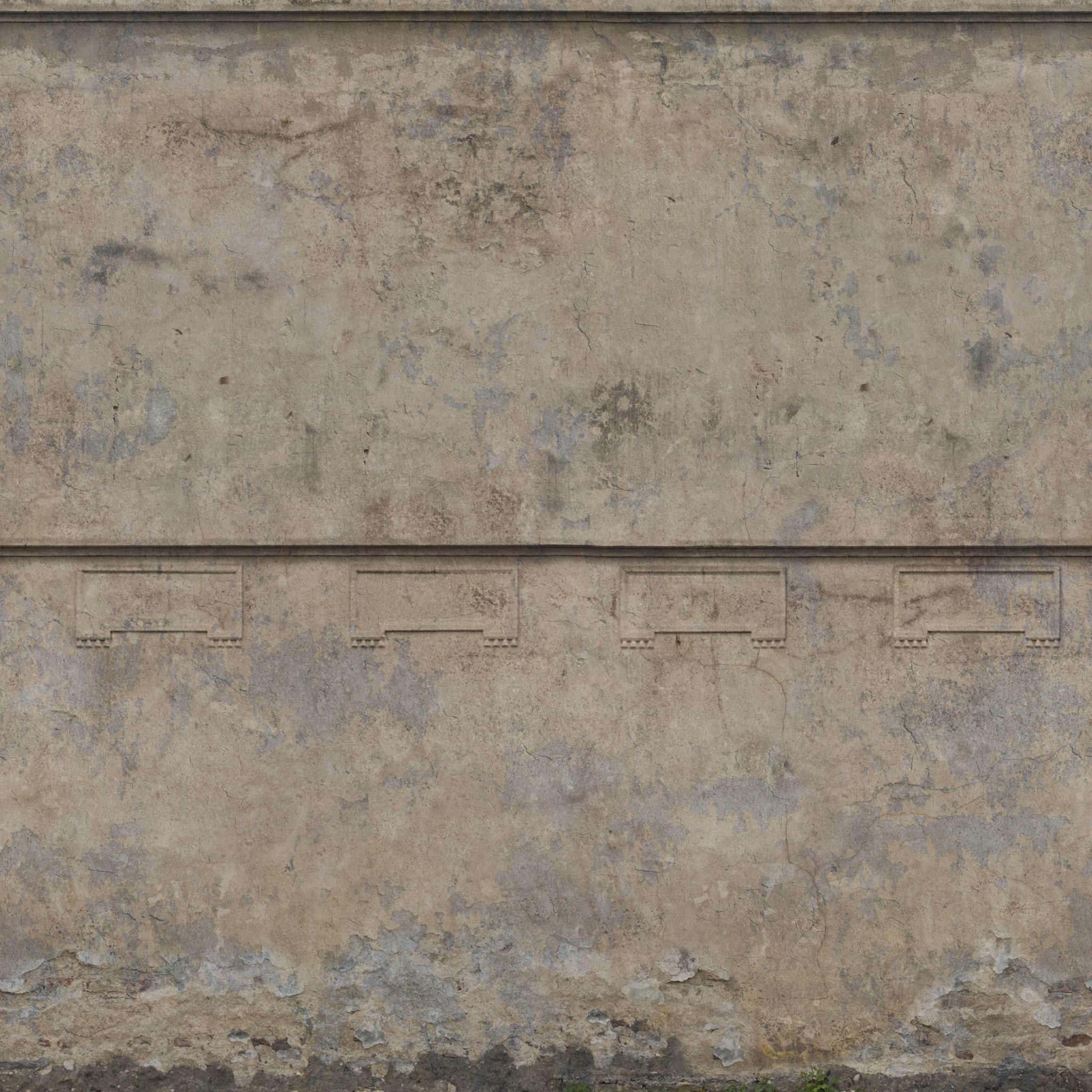 Gardenwall gate Low-poly 3D model_15