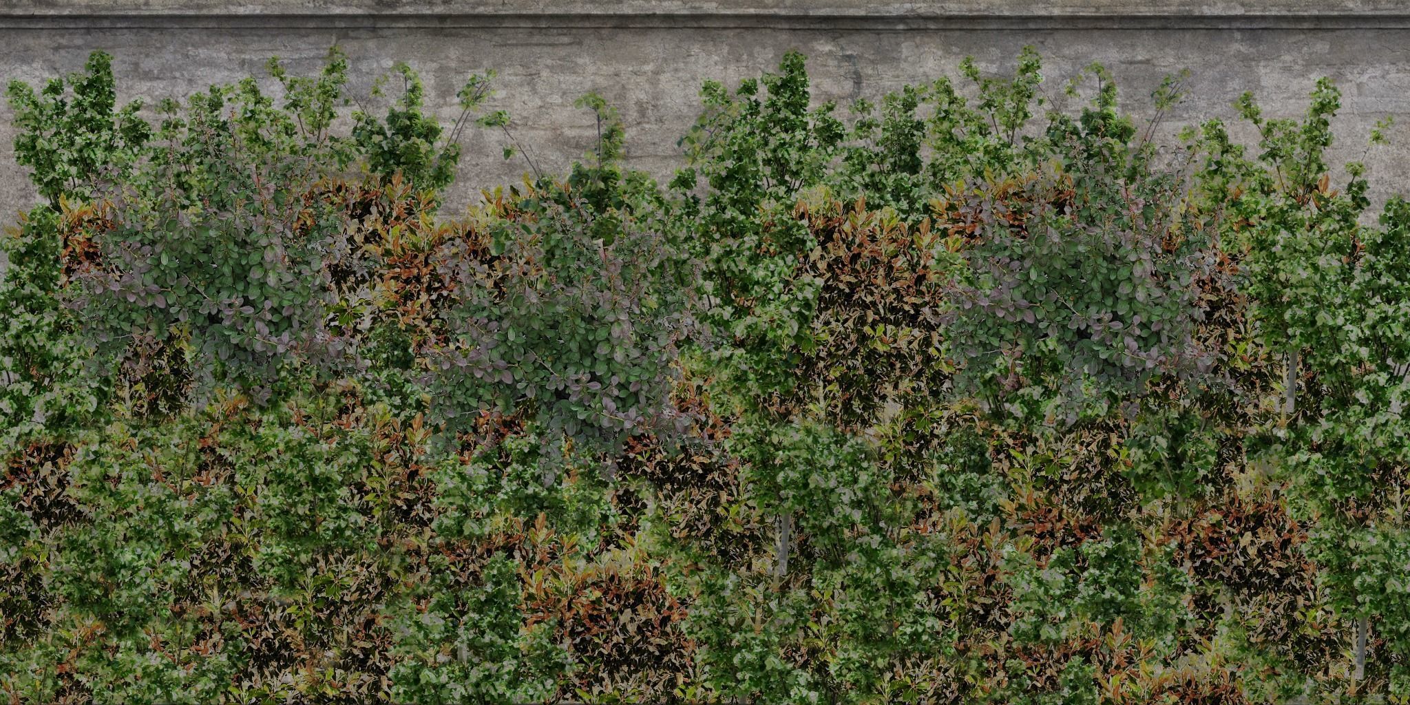 Gardenwall gate Low-poly 3D model_7