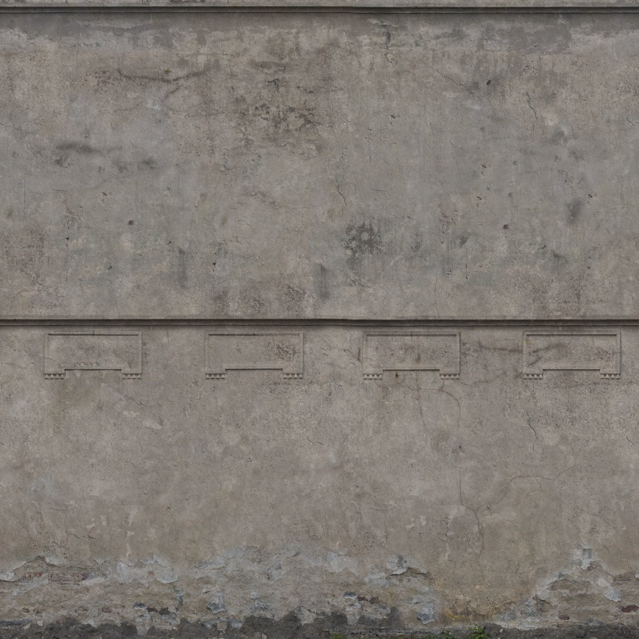 Gardenwall gate Low-poly 3D model_13