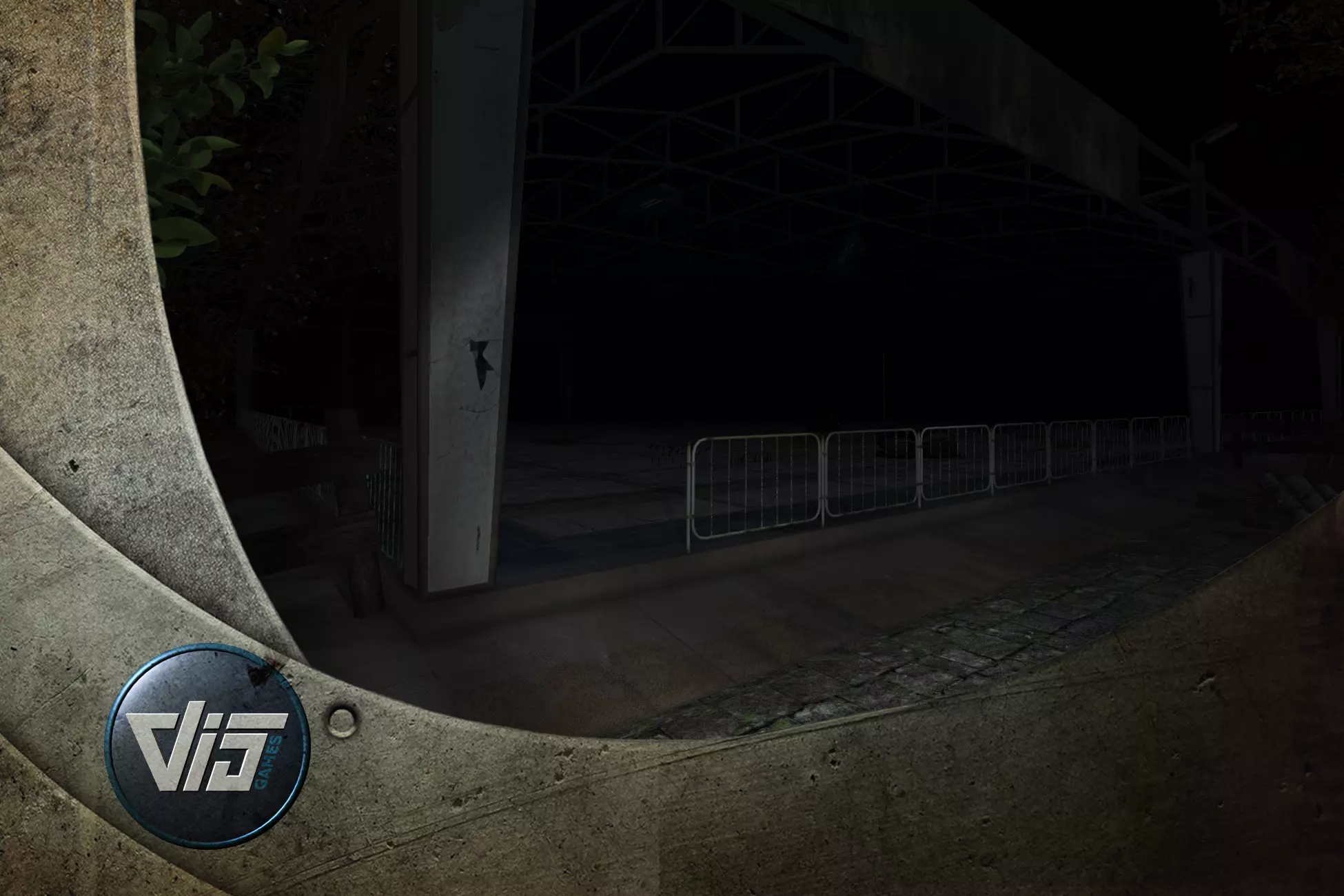 Abandoned bumpercars Low-poly 3D model_0