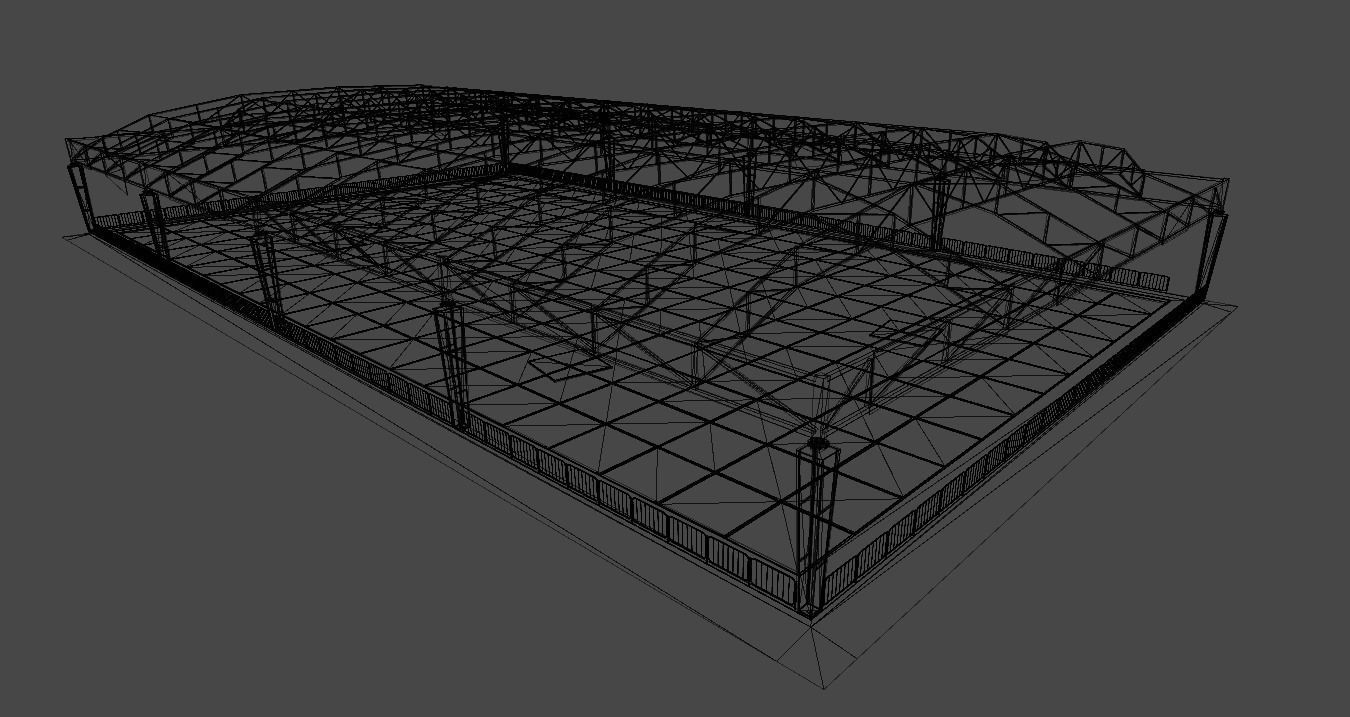 Abandoned bumpercars Low-poly 3D model_2