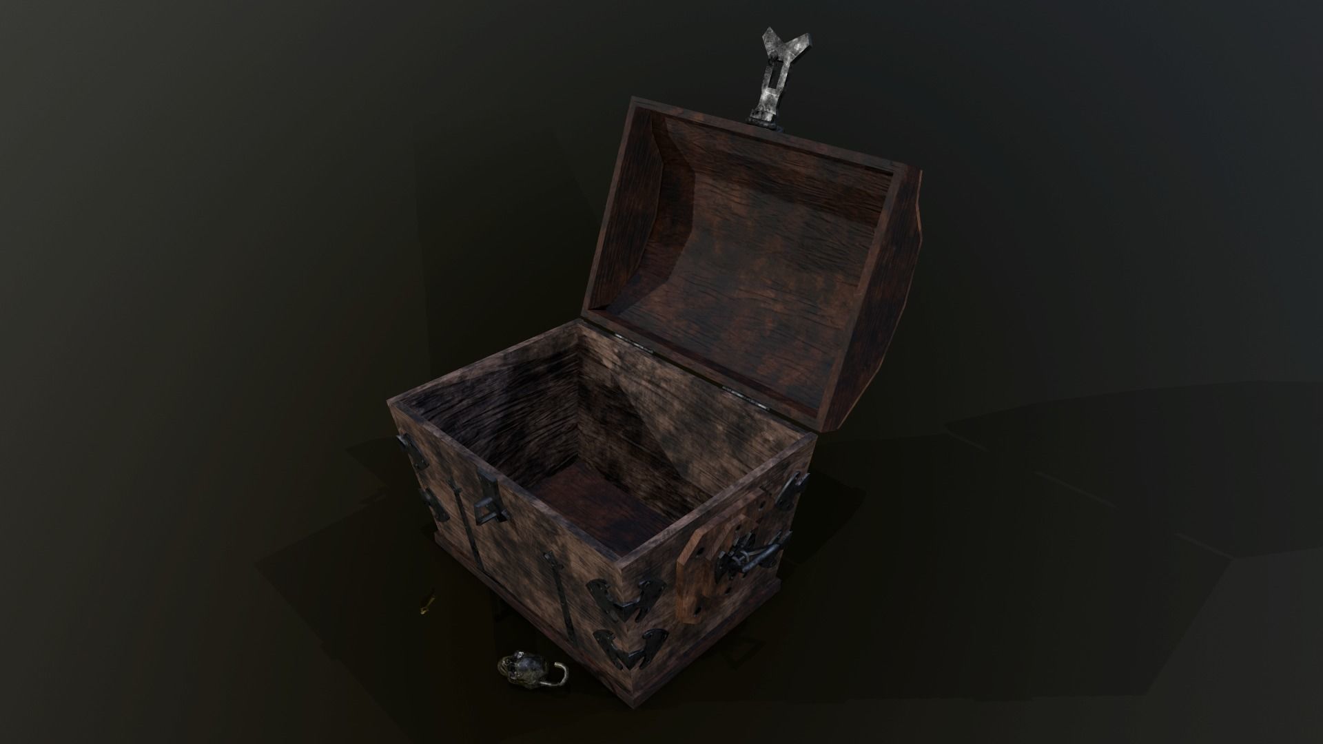 Pirate Chest Low-poly 3D model_4