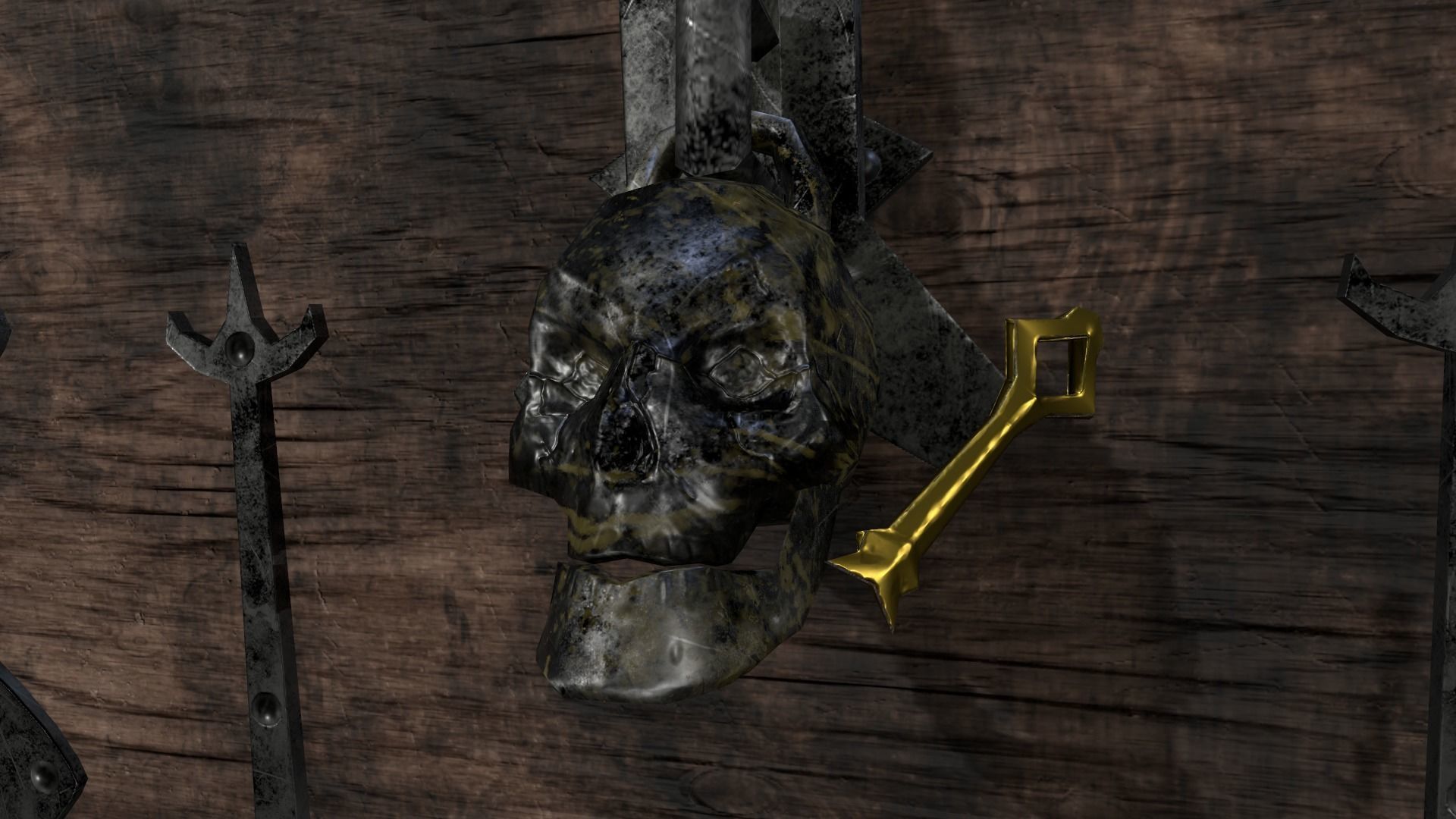 Pirate Chest Low-poly 3D model_5