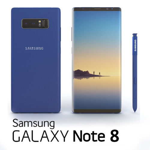 Samsung note 8 Deep Sea Blue 3D model