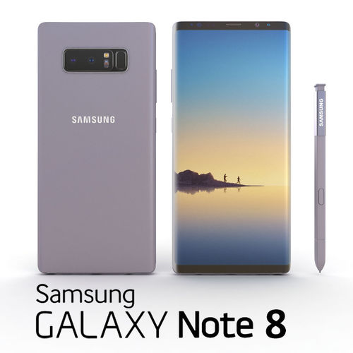 Samsung Note 8 Orchid Gray 3D model