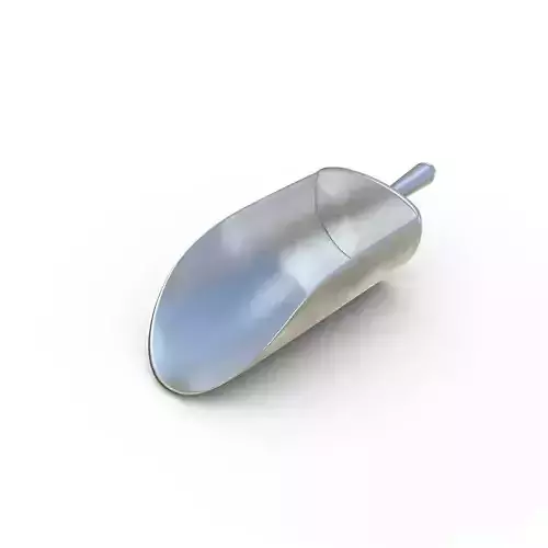 Scoop metal shovel 3D model