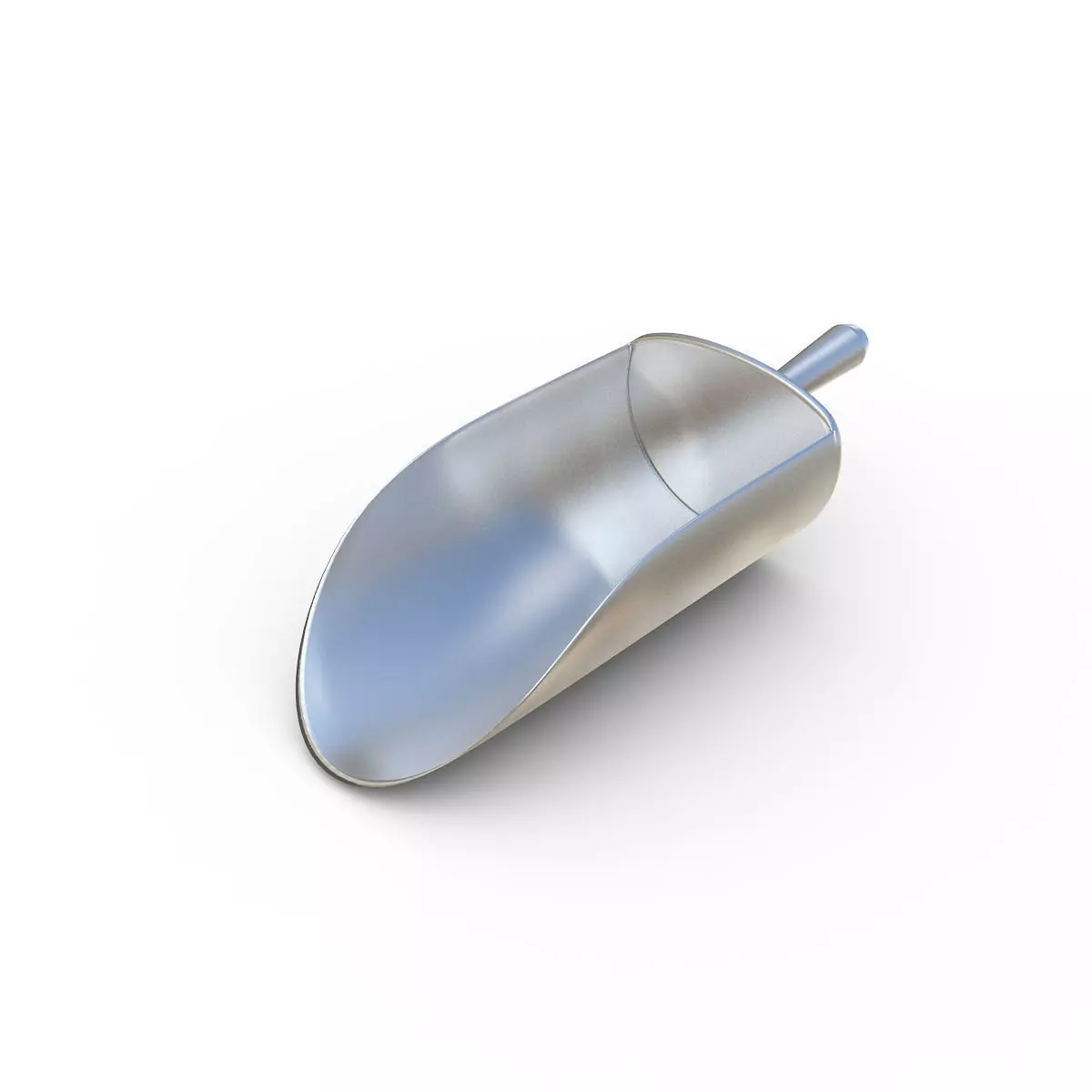 Scoop metal shovel 3D model_0