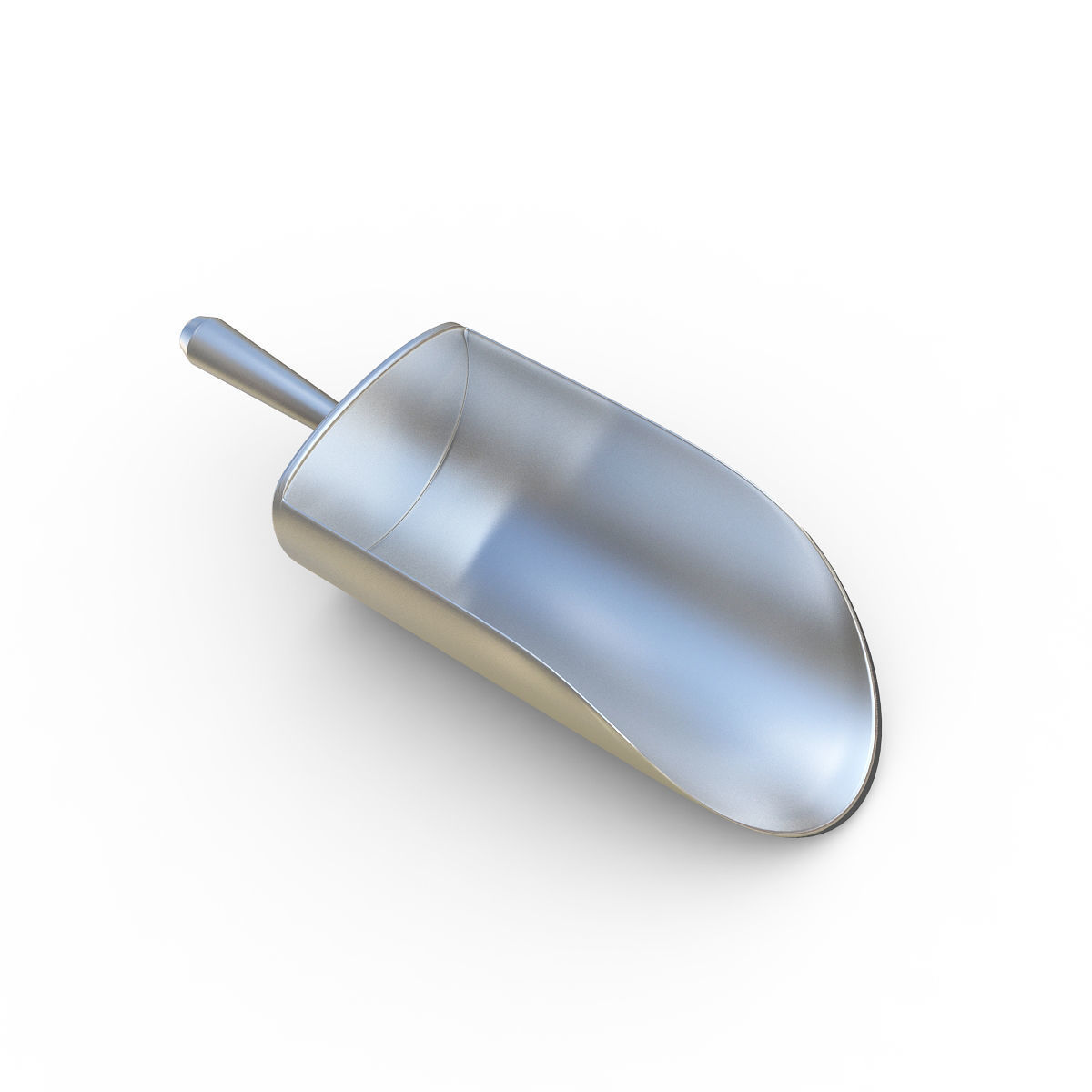 Scoop metal shovel 3D model_2