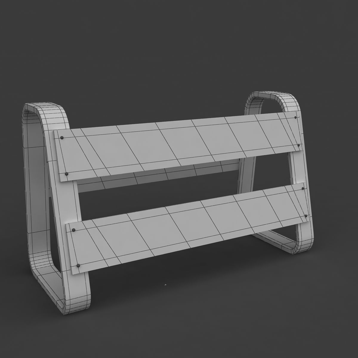 Traffic Barricade 3D model_6
