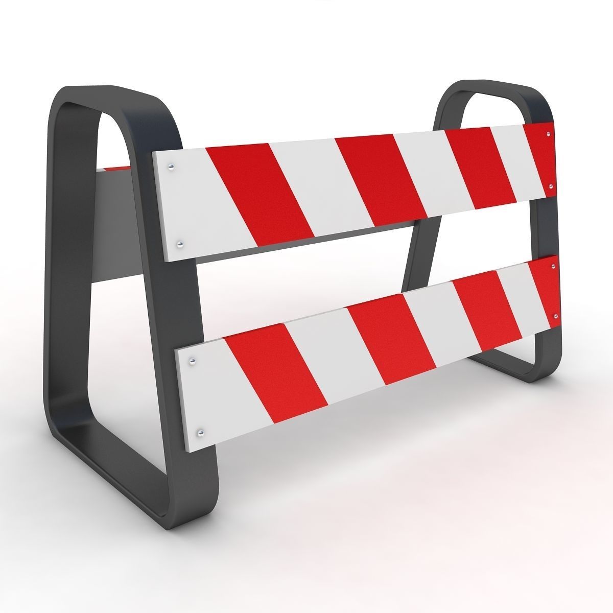 Traffic Barricade 3D model_1