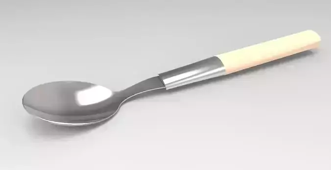 Spoon with wooden handle
